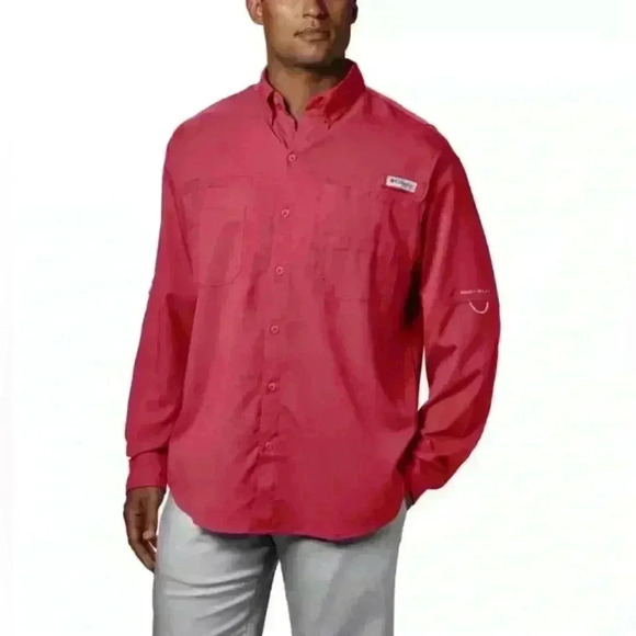 Columbia Men’s PFG Tamiami ll Long Sleeve Fishing Performance Breathable  Shirt - Picture 1 of 16